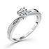 Кольцо из белого золота с бриллиантом 0,35 ct