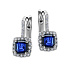 Серьги из белого золота с сапфирами 1,41 ct