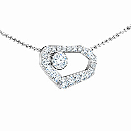 Колье ALROSA  из белого золота с бриллиантами 0,31 ct
