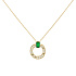 Колье из желтого золота с изумрудом 0,43 ct