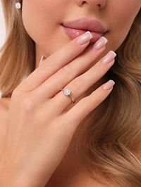 Кольцо invisible из золота с бриллиантами