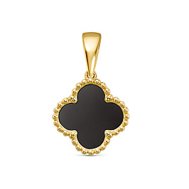 Подвеска из желтого золота с ониксом 1,498 ct