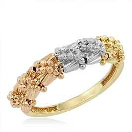 Кольцо из комбинированного золота (15.5)