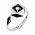 Кольцо из белого золота с бриллиантом 0,13 ct