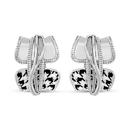 Серьги из белого серебра