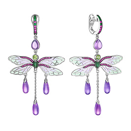 Серьги из белого золота