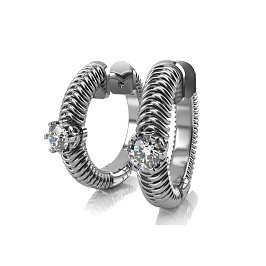 Серьги из белого золота с бриллиантами 0,202 ct