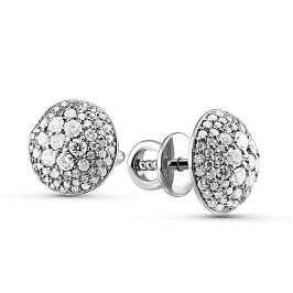 Серьги из белого золота с бриллиантами