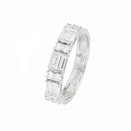 Кольцо из белого золота с бриллиантами