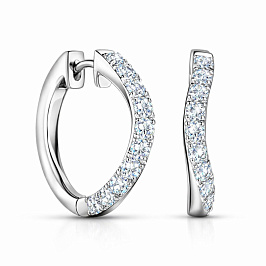Серьги ALROSA  из белого золота
