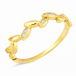 Кольцо из золота с фианитами