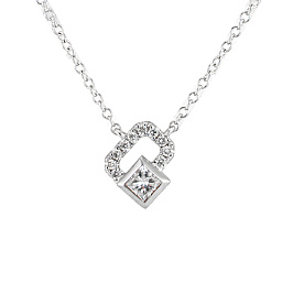 Колье из белого золота с бриллиантами 0,137 ct