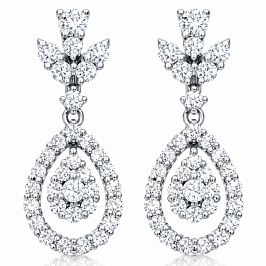 Серьги из белого золота