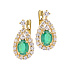Серьги из желтого золота с изумрудами 2,32 ct