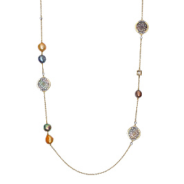 Колье из желтого серебра