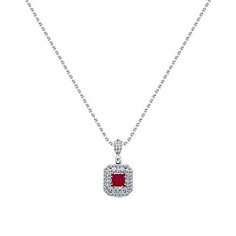 Колье из белого золота с рубинами 0,516 ct