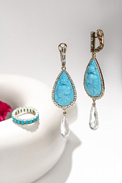 Серьги из желтого золота 22,71 ct