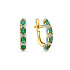 Серьги из желтого золота с изумрудами