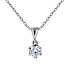 Колье из белого золота с бриллиантом 0,19 ct