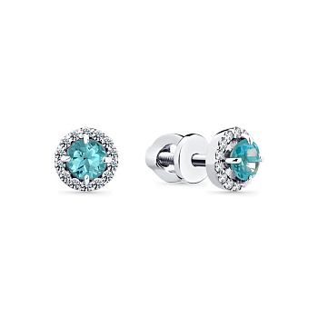 Серьги из белого золота 0,537 ct