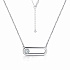 Колье из белого золота с бриллиантами 0,098 ct