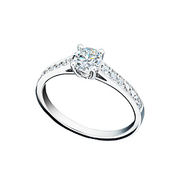 Кольцо из белого золота с бриллиантами 0,5 ct