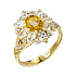 Кольцо из желтого золота с сапфирами 0,84 ct