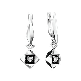 Серьги из белого золота с бриллиантами 0,23 ct