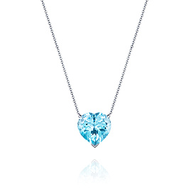 Колье из белого золота с топазом 14,31 ct