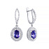 Серьги из белого золота с танзанитами 2,05 ct