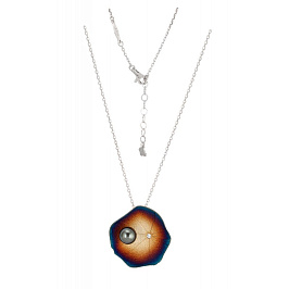 Колье из серебра с жемчугом 4 ct