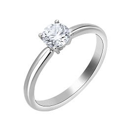 Кольцо DANAYA  из белого золота с бриллиантом 0,3 ct