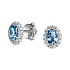 Серьги из белого золота с аквамаринами 1,46 ct