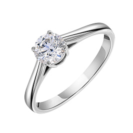 Кольцо DANAYA  из белого золота с бриллиантом 0,7 ct
