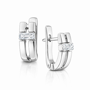 Серьги из белого золота с бриллиантами 0,37 ct