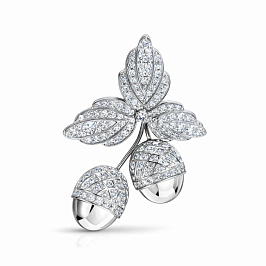Брошь ALROSA  из белого золота