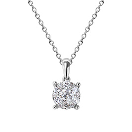 Колье из белого золота с бриллиантами 0,11 ct