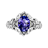 Кольцо из белого золота с танзанитом 0,76 ct