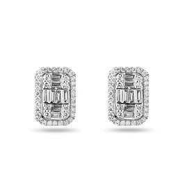 Серьги из белого золота