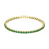 Браслет из желтого золота с изумрудами