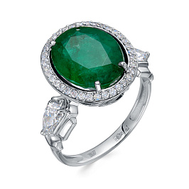 Кольцо из белого золота с изумрудом 4,63 ct