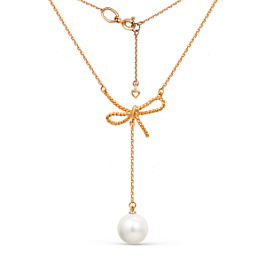 Колье из розового золота с жемчугом 6,5 ct