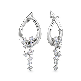 Серьги из белого золота с бриллиантами