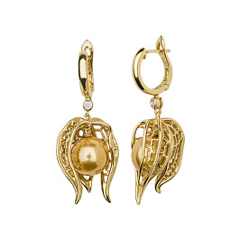 Серьги из серебра с перламутром