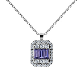 Колье из белого золота 0,3 ct