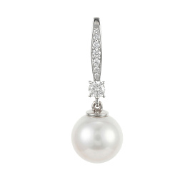 Серьги DANAYA  из белого золота с жемчугом