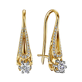 Серьги из золота с бриллиантами 0,53 ct
