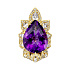 Кольцо  из желтого золота с аметистом 15,98 ct