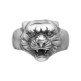 Кольцо из белого серебра