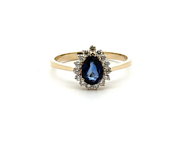 Кольцо из желтого золота с сапфиром 0,62 ct